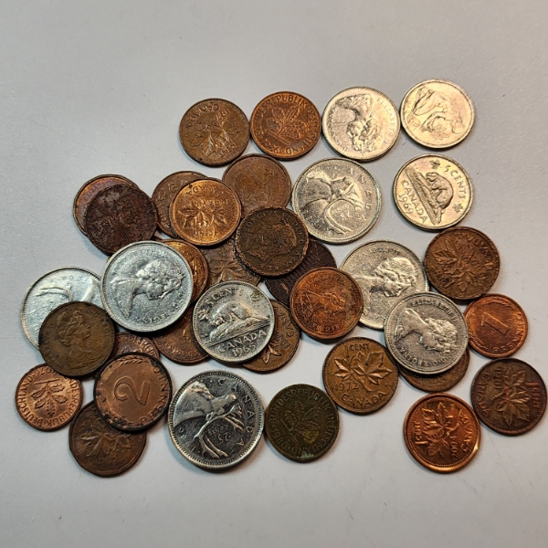 Lot of Assorted World Coins, Mainly Canada - See Photos! 