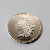 Image 2 : Indian Head Design 1 Troy Ounce .999 Fine Silver Bullion Round