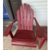 Image 2 : Louisville Home Pickup - Pair Of Outdoor Fiberglass Molded Adirondak Chairs & Matching 16 x 16 Table