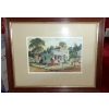 Image 1 : 17" x 21" Framed Print As Shown – Quaint Vintage Village Scene