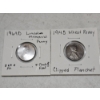 Image 1 : 1945 Wheat Penny with Clipped Planchet and 1969D Lincoln Memorial Penny No FG/Floating Roof