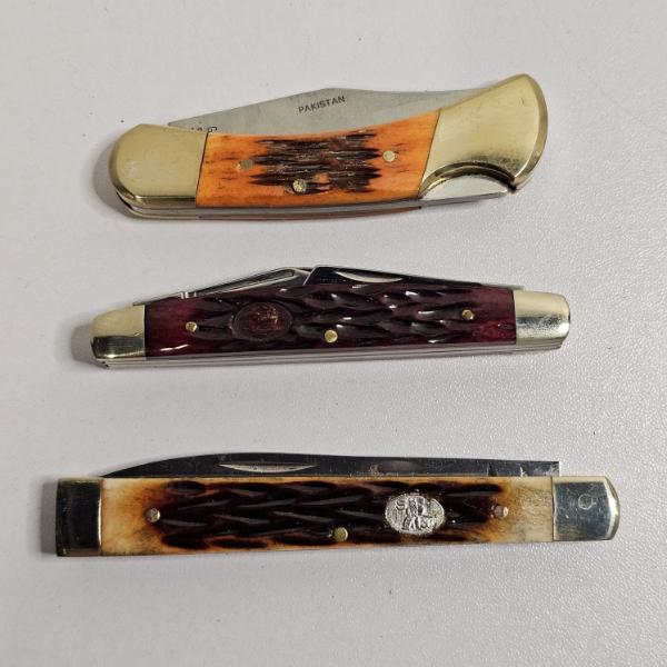 Three Distinct Traditional Folding Pocket Knives - Great for Collectors or Daily Use!!!