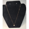 Image 1 : 14K Gold Bezel Set Cubic Zirconia On 18" 14K Gold Chain - Weight: 2.4g 