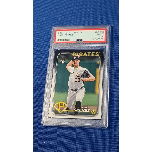 2024 Topps Update Paul Skenes #US 100 PSA Graded NM-MT 8 Baseball Card