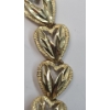 Image 3 : 14K Yellow Gold 7.5" Filigree Heart Bracelet - Weight: 10.1g