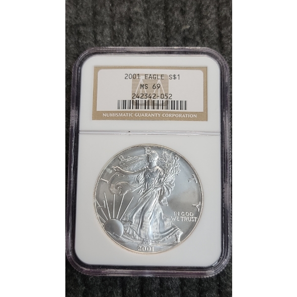 2001 NGC MS 69 Silver Eagle 