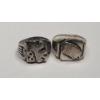 Image 2 : (2) Sterling Men's Engraved Rings - Size 8 & 10 - Total Weight: 20.3g