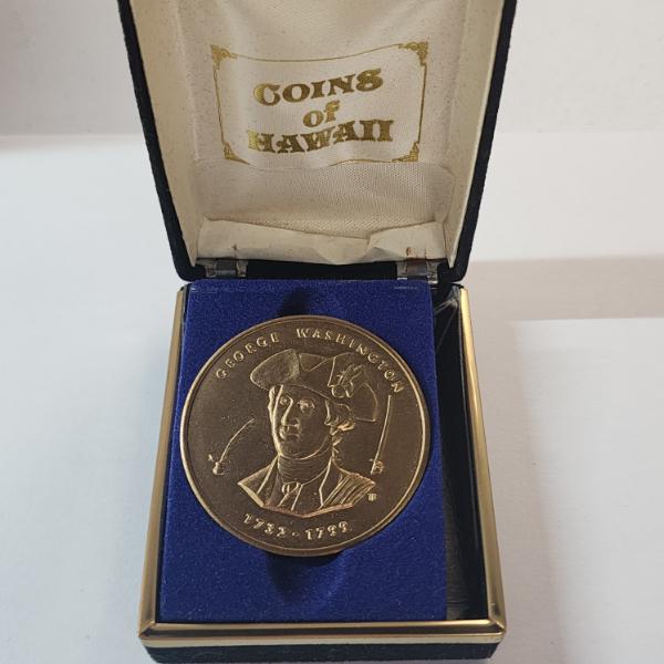 George Washington Bronze Commemorative Large Medal