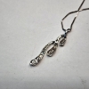 Image 3 : Incredible 14K White Gold Multi-Stone Diamond Vertical Pendant Necklace - 18" - TW: 3.0g