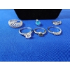 Image 2 : Assorted Sterling Silver Jewelry: Necklace, 3 Rings, Pendant - See Description! TW: 20.6g