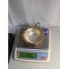 Image 6 : Sterling Silver Ornate Dish With Gold-tone Accents - Weight: 47.3g