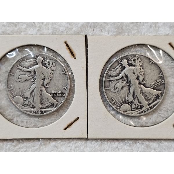 90% Silver United States Half-Dollar Assortment (Walking Liberty) - AFV: $1.00