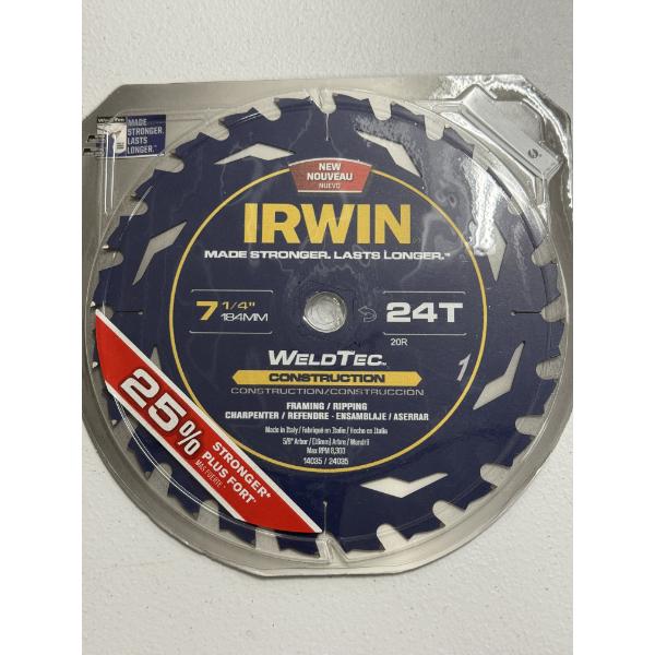 Irwin 7 1/4" 24T Weld Tec Circular Saw - Brand New In The Package