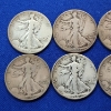 Image 2 : x8 Assorted Years United States Walking Liberty 90% Silver Half Dollars - FV: $4.00