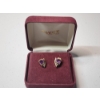 Image 1 : 14K Gold Stud Earrings with Purple Gemstones - Total Weight: 2.8g