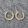 Image 1 : Nice Gold Plated Sterling Silver Earrings Weighing 3.2 Grams Total