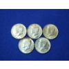 Image 1 : Lot of 5 Assorted Years 40% Silver Kennedy Half Dollars FV: $2.50