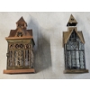 Image 1 : 2 Steeple-Shaped Tea Light Candle Holders (11")