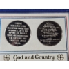 Image 4 : Franklin Mint God and Country Lord's Prayer and Pledge of Allegiance Medals 