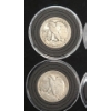 Image 6 : Assorted Years & Mint Marks 90% Silver Walking Liberty Half Dollars In Coin Capsules -Face Value: $3