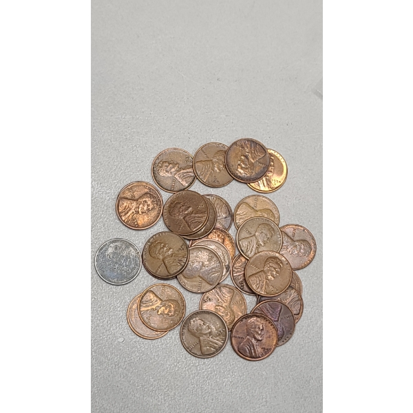 Assorted Years Pre-60's Lincoln Wheat Cents - Face Value: $0.28