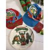 Image 2 : Vintage Ninja Turtle Toy Lot - 3 Stuffed Turtles - 1 Large Michaelangelo Figurine 