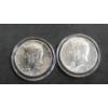 Image 2 : (2) 1964 90% Silver Kennedy Encapsulated Half Dollars In Coin Holder - Face Value: $1.00