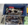 Image 2 : 19'' Toolbox With Tools, New Tape, Torch & Box Of New Doorknobs 