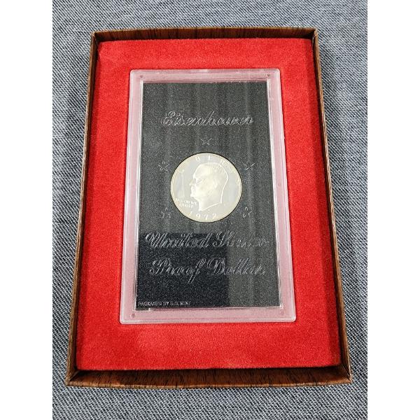 1972-S Eisenhower Silver Dollar in Case - 40% Silver - ASW: 0.3162 oz