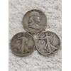 Image 1 : 3 Assorted 90% Silver Half Dollar Coins - AFV $1.50