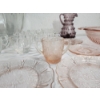 Image 9 : Lot of Assorted Glassware: Pink Depression Glassware, Hobnail Pitcher, Shell Punch Bowl & 12 Cups