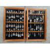 Image 6 : Two Excellent Condition Glass & Wood Display Cases And Vintage Spoon Collection -No Shipping 