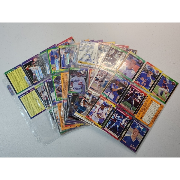 Lot of Assorted Baseball Cards in Binder Sheets: Late 80's and Early 90"s