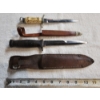 Image 2 : Lot of (2) Knives - Bayonet Knife and Eye Symbol Carved Handle Knife