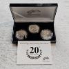 Image 2 : American Eagle 20th Anniversary .999 Fine Silver 2006 Coin Set - AFV $3