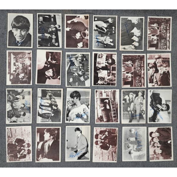 24 Assorted 1960's Beatles Trading Cards ~ Mostly Topps Trading Cards ~ Assorted Series & Conditions