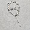 Image 1 : Matching Vintage Mid-Century Costume Jewelry Demi-Parure Set with Necklace and Earrings