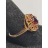 Image 4 : Vintage 10K Yellow Gold Flower Design Garnet Cluster Ring - Size 7 - Weight: 3.1g