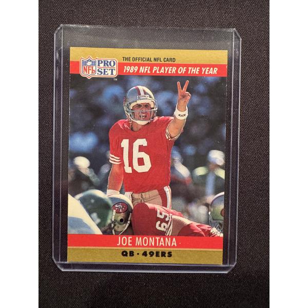 1990 Pro Set Joe Montana Football Card - Mint Condition & Well Centered