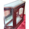 Image 3 : 36 x 14 Floor Standing Curio Cabinet Mahogany & Beveled Glass As Shown - Nice Condition - See Pics