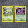 Image 1 : Two Non Holo Rare Vintage Pokemon Trading Cards ~ Jungle Set Scyther & Fossil Set Muk