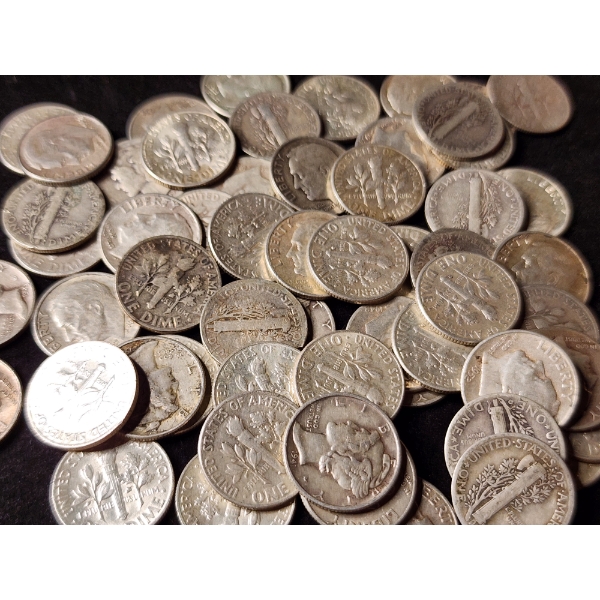 $6 Face Value Assorted 90% Silver Dimes