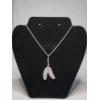 Image 1 : Sterling Silver 20" Necklace, Weight: 5.9g - Western-Style Feather Pendant (Unmarked, Not Sterl.)