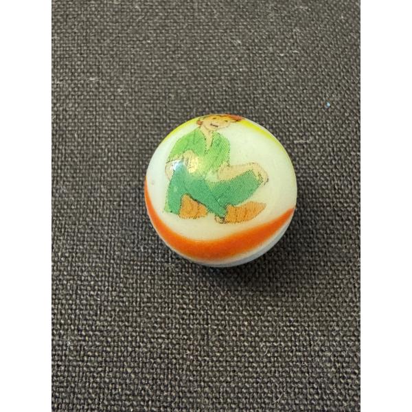 Vintage Disney Peter Pan Hand Painted Advertising Marble - Mint Condition