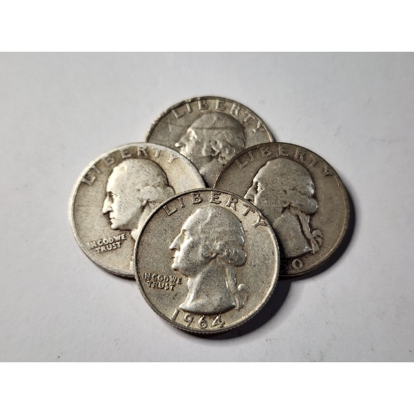 $1.00 Face Value in Assorted 90% Silver United States Washington Head Quarters 