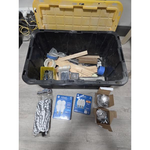 Pick Up Off Site- 115 Ely St. Alliance Oh. Tote, Mop Head New Glass Door Knobs & More