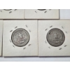Image 7 : x5 Assorted Years 90% Silver Washington Quarters FV: $1.25