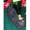 Image 2 : 2 Pc Wine Bottle Holders - Black Bear & Tin Man As Shown See Pics  Bottles Empty Included