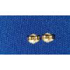 Image 3 : 14K Gold Pendant & Earring Set With Beautiful Purple Stones - Total Weight: 2.0g