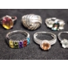 Image 6 : Seven Gorgeous Sterling Silver Rings Ft. Assorted Stones - Weighing Total of 23.4 Grams